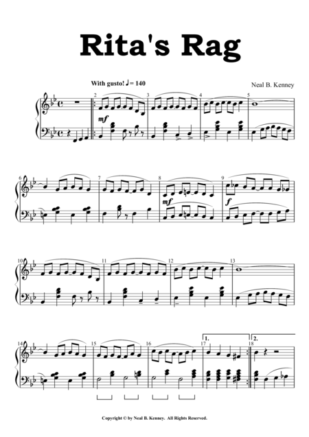 Free Sheet Music Four Rags