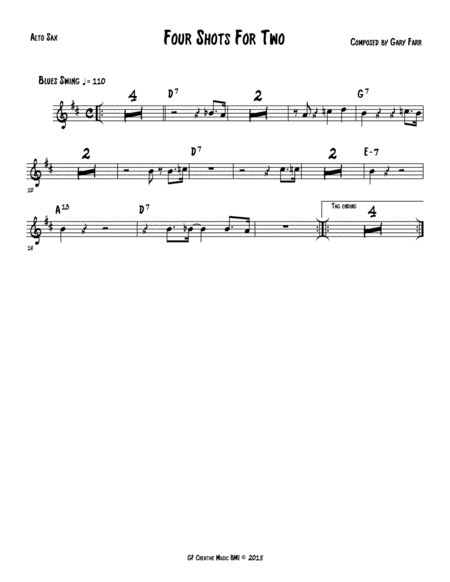 Four Shot For Two Sheet Music