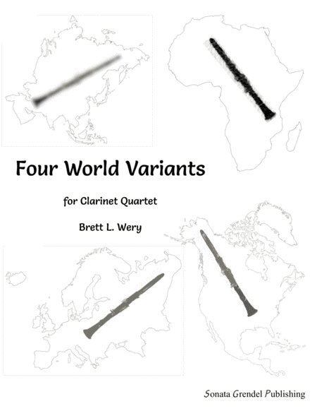 Free Sheet Music Four World Variants For Clarinet Quartet