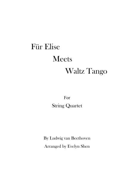 Fr Elise Meets Tango Waltz Sheet Music