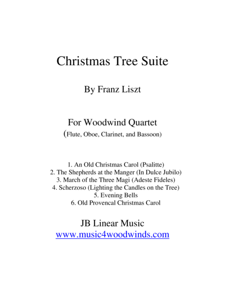 Franz Liszt Christmas Tree Suite For Woodwind Quartet Sheet Music