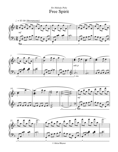 Free Sheet Music Free Spirit