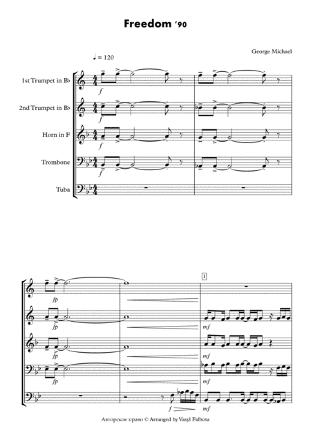 Free Sheet Music Freedom 90