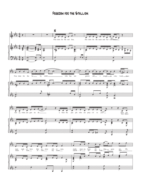 Freedom For The Stallion Sheet Music