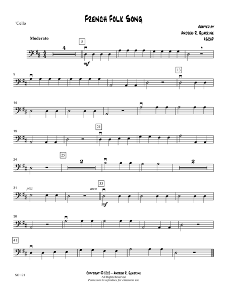 French Folk Song Sheet Music