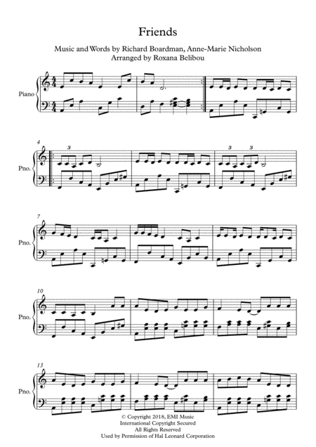 Free Sheet Music Friends By Marshmello Anne Marie Piano