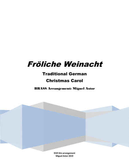 Free Sheet Music Frliche Weinacht Brass Edition