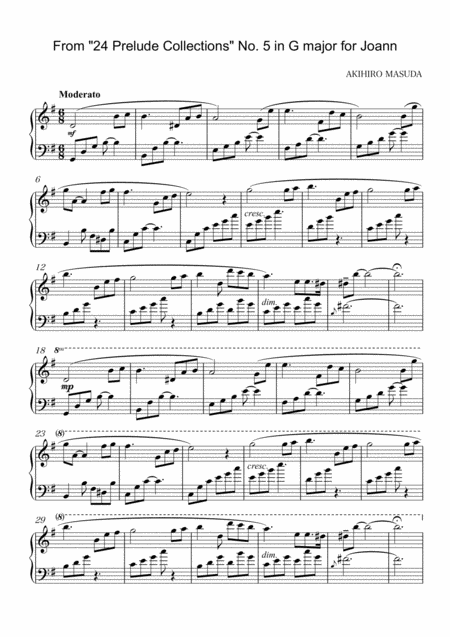 From 24 Prelude Collections No 5 In G Major Sheet Music