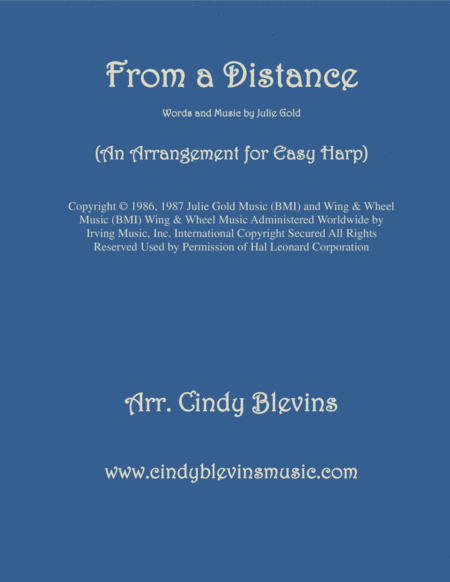 Free Sheet Music From A Distance Arranged For Easy Harp