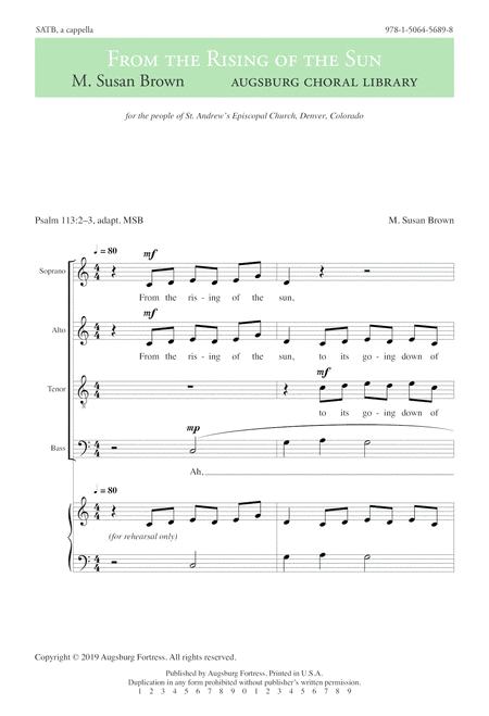 From The Rising Of The Sun Sheet Music