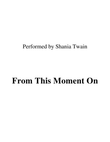 From This Moment On Lead Sheet Performed By Shania Twain Sheet Music