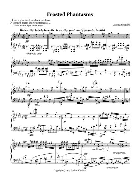 Free Sheet Music Frosted Phantasms