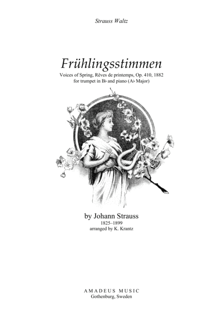 Free Sheet Music Fruhlingsstimmen Voices Of Spring For Trumpet In Bb And Piano Ab Major