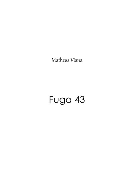 Free Sheet Music Fuga 43