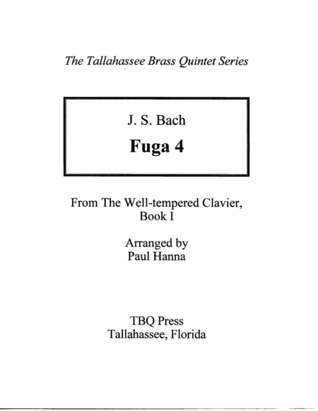 Fuga 4 Sheet Music