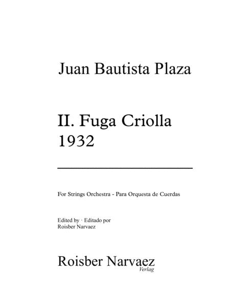 Fuga Criolla For Strings Orchestra Sheet Music