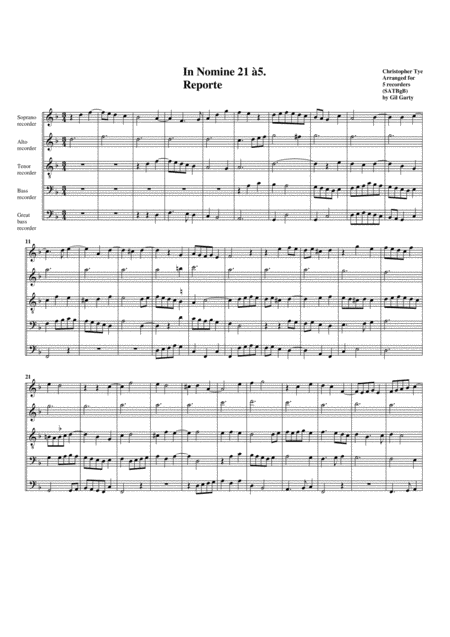 Fugue Buxwv 158 Ii Arrangement For 4 Recorders Sheet Music