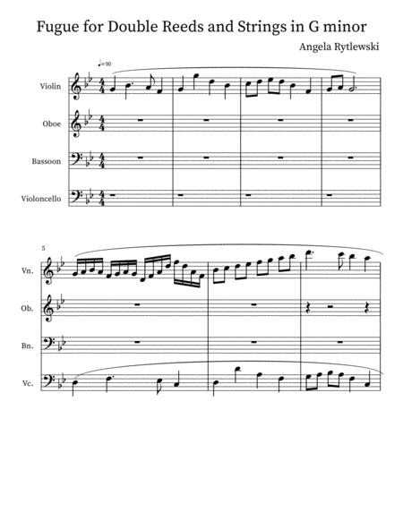 Free Sheet Music Fugue For Double Reeds And Strings In G Minor