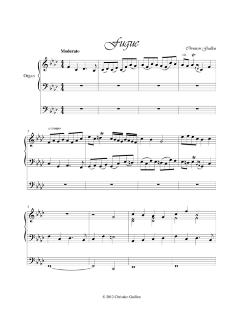 Fugue In F Minor Sheet Music