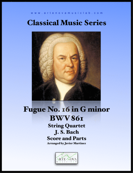 Fugue No 16 In G Minor Bwv 861 String Quartet Sheet Music