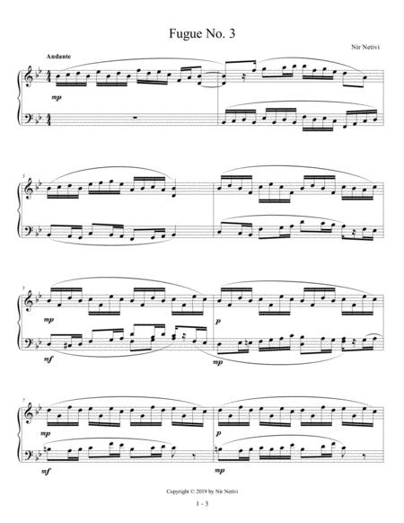 Free Sheet Music Fugue No 3