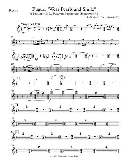 Fugue Wear Pearls And Smile A Pairing With Beethoven Symphony 2 Extracted Parts Sheet Music