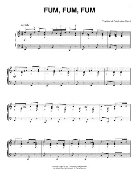 Fum Fum Fum Sheet Music