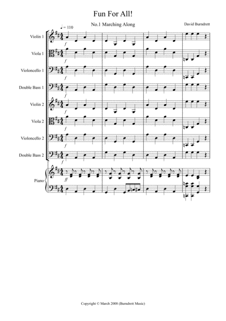 Free Sheet Music Fun For All For Open Strings String Orchestra And Piano