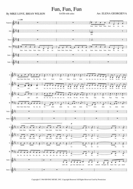 Fun Fun Fun Satb A Cappella Sheet Music