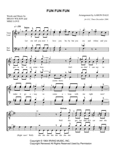 Fun Fun Fun Sheet Music