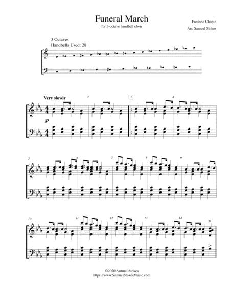 Free Sheet Music Funeral March Chopin For 3 Octave Handbell Choir