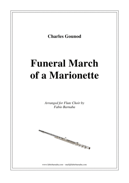 Funeral March Of A Marionette For Flute Choir Sheet Music