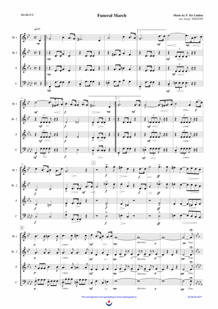 Free Sheet Music Funeral March Ter Linden