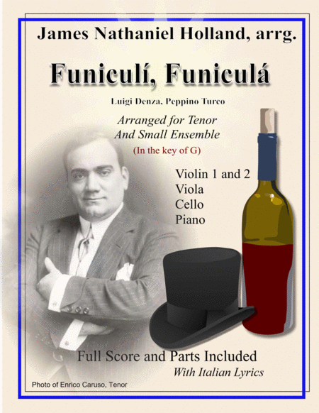 Free Sheet Music Funiculi Funicula Neapolitan Song Arranged For Tenor And Small Ensemble In G