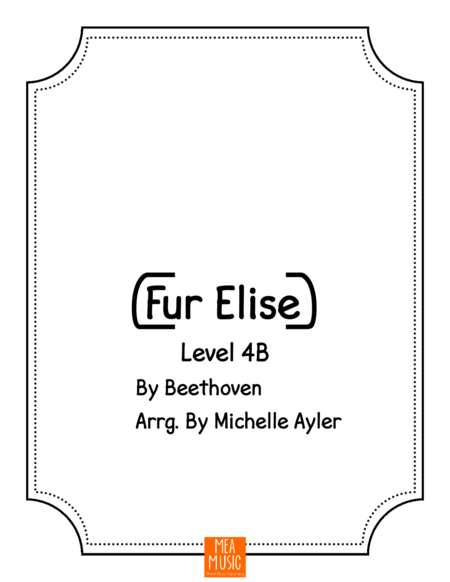 Free Sheet Music Fur Elise Level 4b