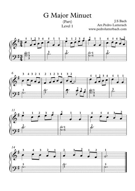 Free Sheet Music G Major Minuet