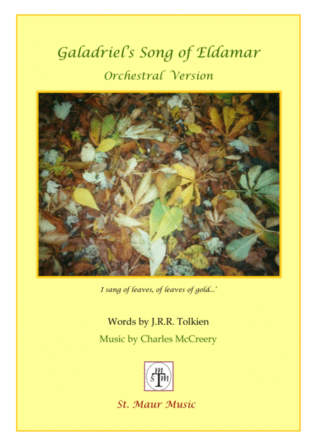 Free Sheet Music Galadriels Song Of Eldamar Orchestral Version