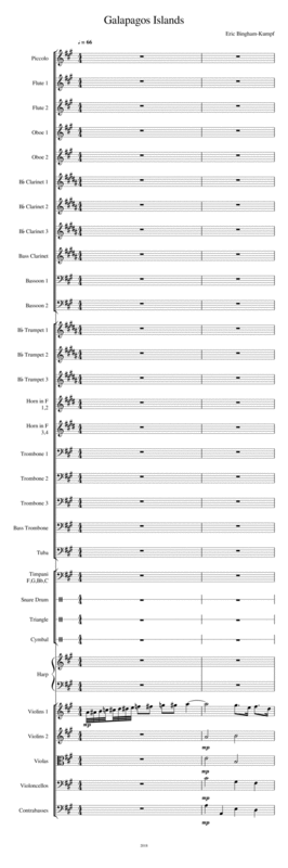 Free Sheet Music Galapagos Islands