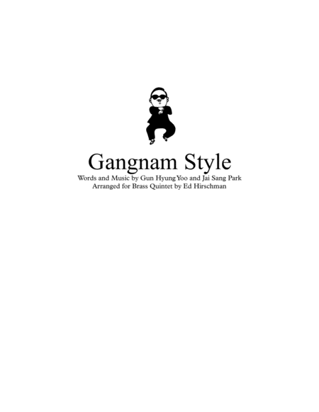 Gangnam Style For Brass Quintet Sheet Music