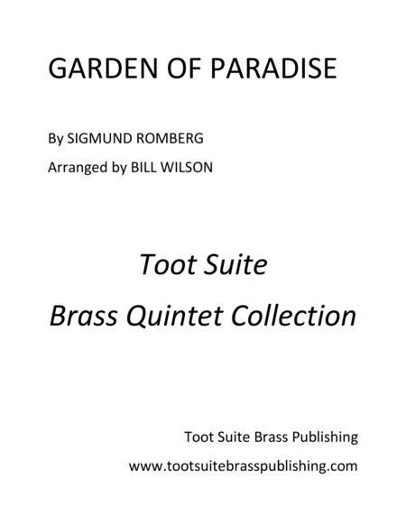 Garden Of Paradise Sheet Music