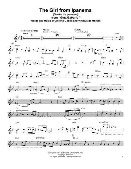 Garota De Ipanema Sheet Music