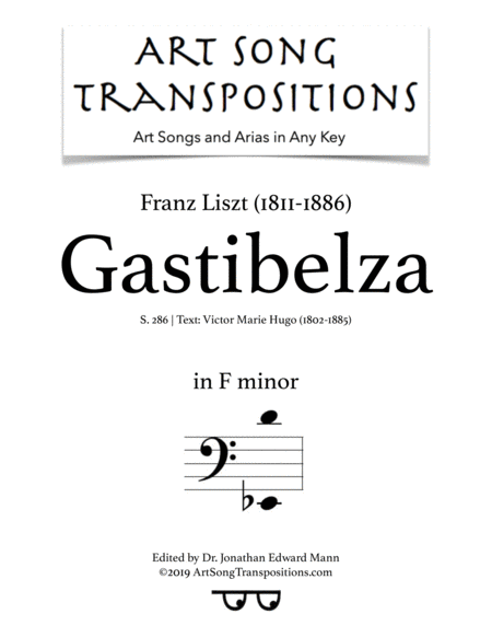 Gastibelzas 286 F Minor Sheet Music