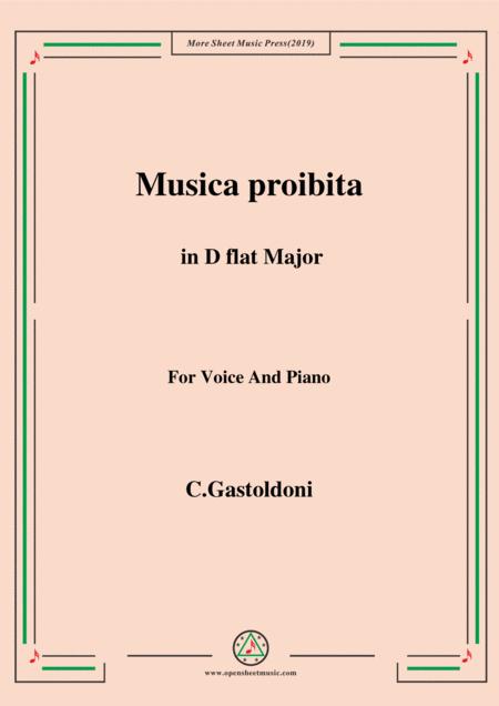 Gastoldoni Musica Proibita In D Flat Major Sheet Music