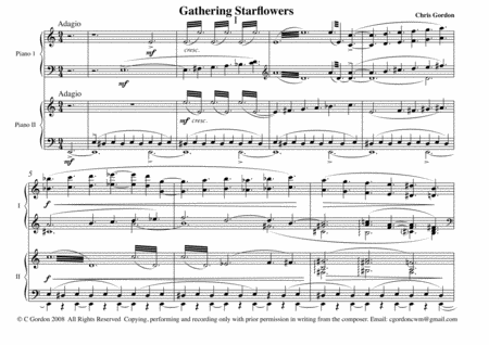 Gathering Starflowers A Music Drama For 2 Pianos Sheet Music