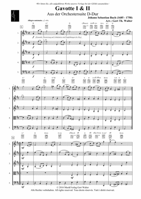 Gavotte 1 2 Sheet Music