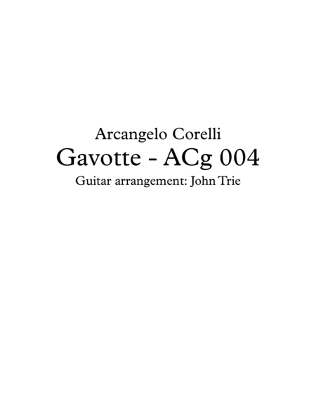 Free Sheet Music Gavotte Acg004
