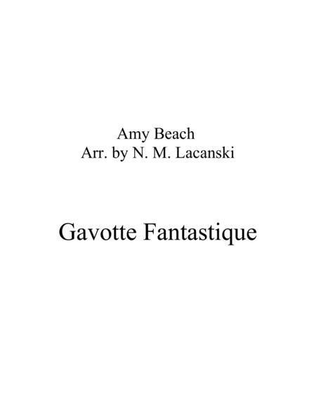 Free Sheet Music Gavotte Fantastique