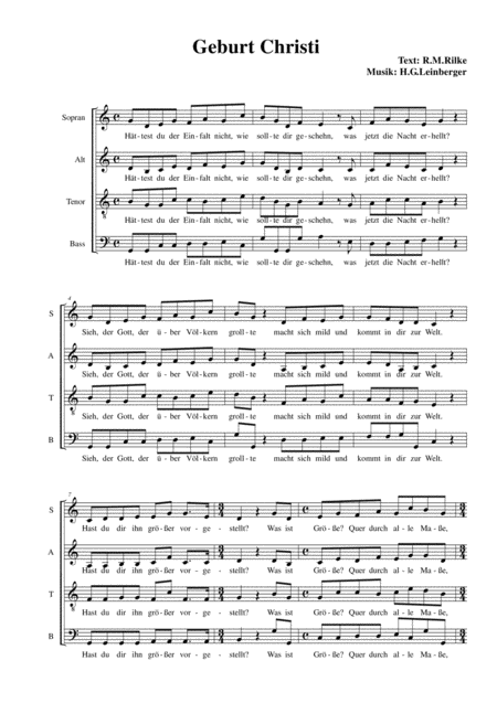 Geburt Christi Sheet Music