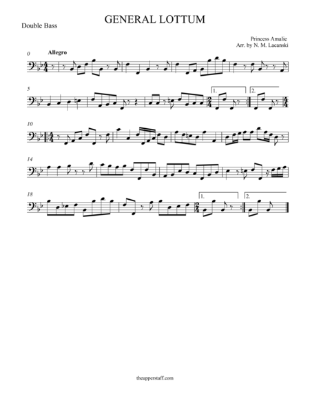 General Lottum Unedited Sheet Music