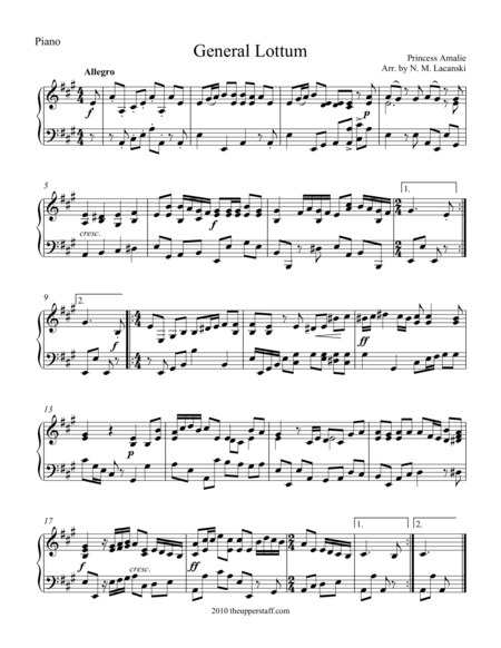 Free Sheet Music General Lottum